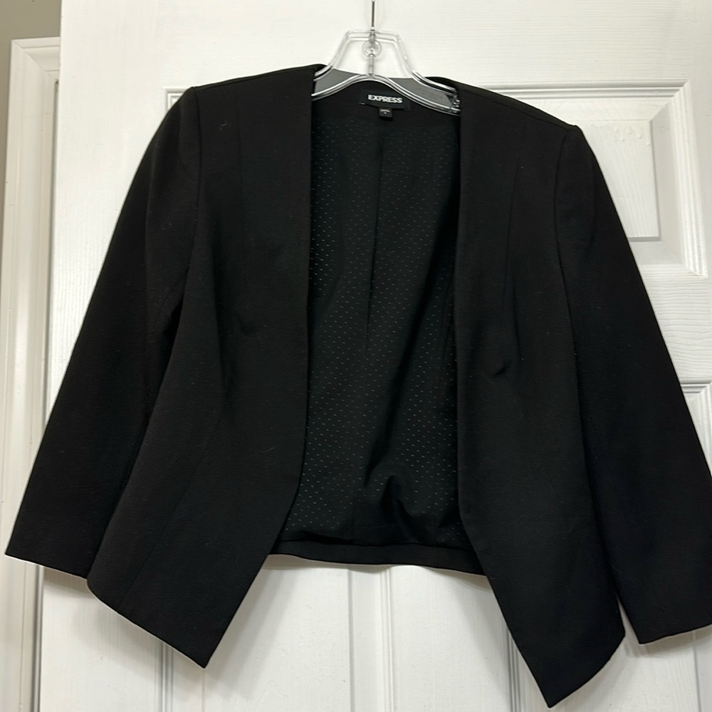 Express Cropped Black Blazer